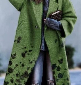 European And American Women's New Casual And Comfortable Long-sleeved Large-size Woolen Coat