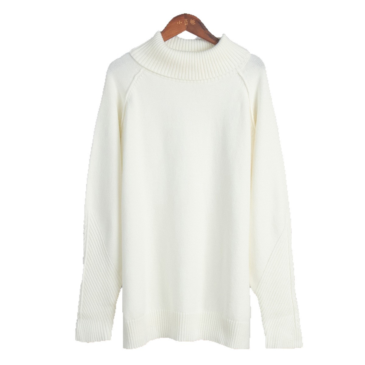 Autumn And Winter White Knitted Sweater Loose Casual Knitted For Women - Image 6